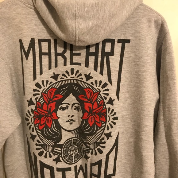 Obey Tops - Obey Make Art Not War Hoodie
